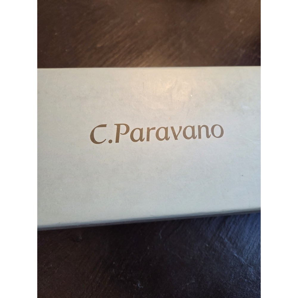 C.Paravano Wms Ballet Flats Square Toe Bow Purple Leather Sz 40.5/9.5 NEW! $128 - Picture 10 of 11
